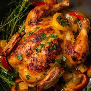 Pan-Roasted Organic Half Chicken