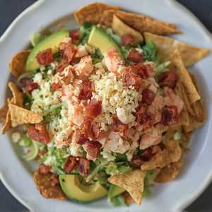 Crab and Avocado Caesar Salad