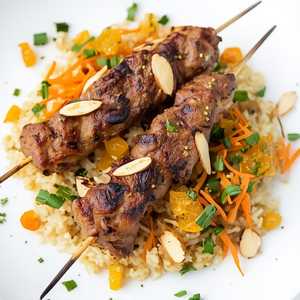 Kabuli Palow With Lamb Tikka Kebab Special