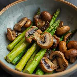 Vegan Sauteed Asparagus And Mushrooms