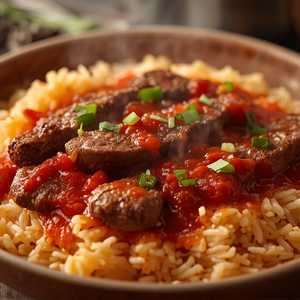 Bistec En Salsa Roja