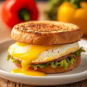 Green Pepper & 2 Egg Sandwich