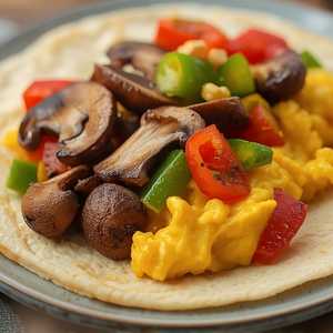 Mushroom, Bell Peppers and Egg