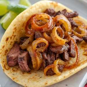 Taco D Encebollados De Asada