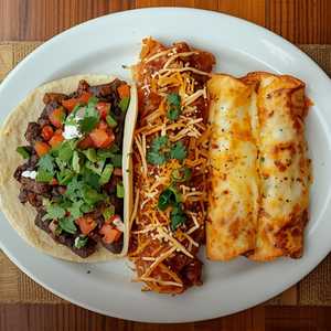 #5 - One Cheese Enchilada, One Beef Taco, One Sour Cream Chicken Enchilada