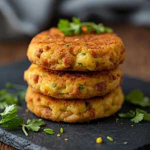 Pan Fried Corn And Pork Cake 甘香粟米饼
