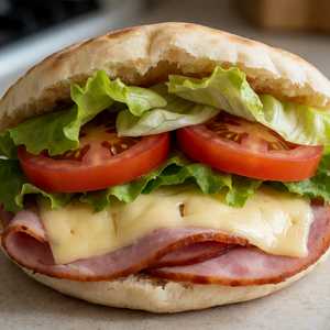 Ham & Swiss Pita
