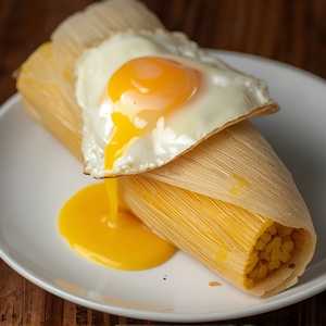 Tamal a Caballo with Fried Egg
