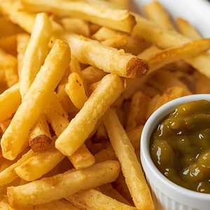 Anger Fries with Pickle Ketchup