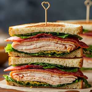 Turkey, Ham, Tuna Salad, or Chicken Salad Club Sandwich