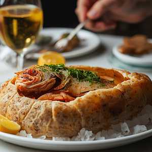 Salt Crusted Red Snapper
