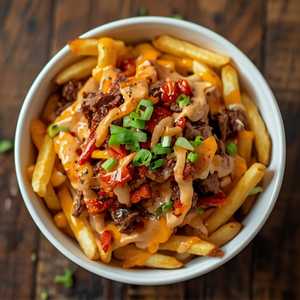 KOREAN BBQ SMOTHERED FRIES