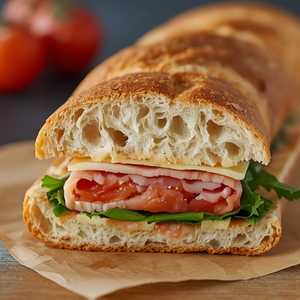 Baguette Sandwich (Ham & Cheese / Smoked Salmon)