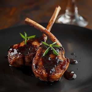 Porcini-Rubbed Lollipop Lamb Chops* (2)