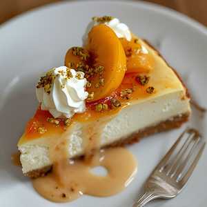Peaches & Cream Cheesecake