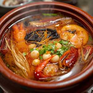 Seafood w/Clear Noodles Pot