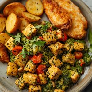 TOFU AND VEGETABLE SCRAMBLE