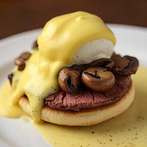 Shaved Ribeye Eggs Benedict