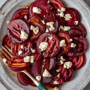 Side Of Glazed Chioggia Beets