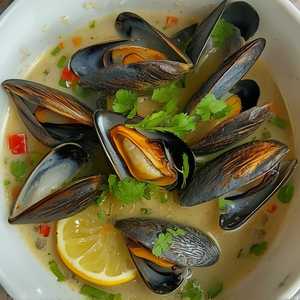 Thai: lemongrass, garlic, shallots, cilantro, chili & coconut milk