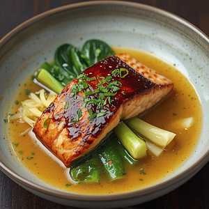 Miso Glazed Atlantic Salmon