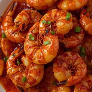 Hot and Spicy Jumbo Prawns (Head & Shellon)