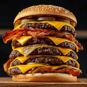 Stacked 1 Pound Burger