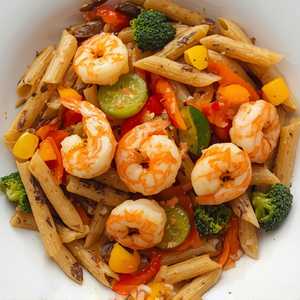 Whole Wheat Penne Primavera & Shrimp