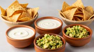 Get 'em all! LuLu's Sassy Salsa™, White Cheddar Queso, and "Holy Guacamole!"