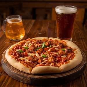 7 Inch Pizza + Draft Beer