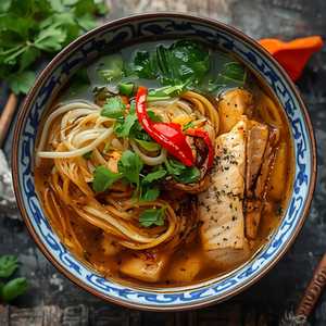 Preserved Vegetable & Fish Noodle Soup