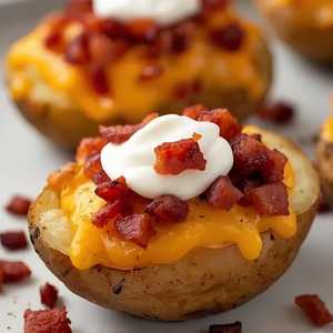 Crispy Cheese Potato Skins