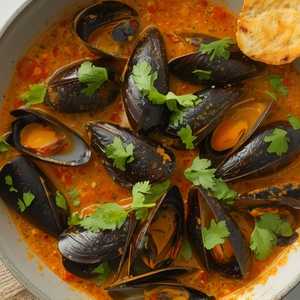 Pan Roasted Mussels