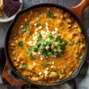 Street Corn & Chicken Skillet Dip