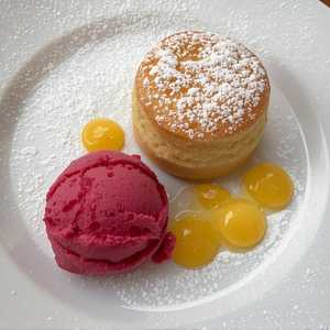 Meyer Lemon Soufflé Cake