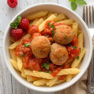 Kids Pasta With Turkey Meatballs