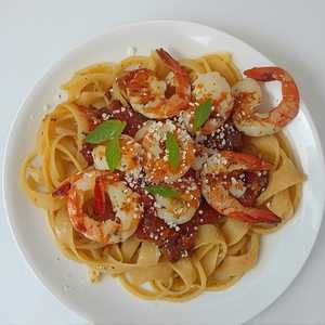 Grilled Scampi Pasta