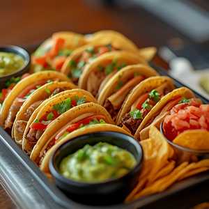 Premium Party Taco Box (10 Tacos, Guacamole, Chips & Salsa)