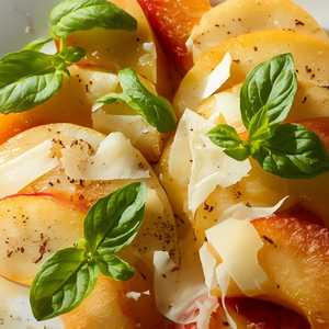 Collins Stone Fruit, Basil, Piave Vecchio, Black Pepper