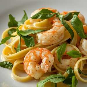 ANGEL LeBARE - Shrimp Fettuccine Alfredo