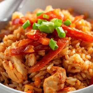 Kimchi Fried Rice (with Chicken)