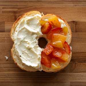 Bagel with Cream Cheese & Jam