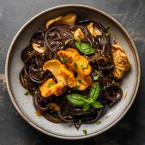 Black garlic noodle
