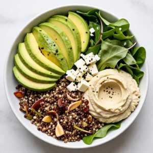 The Perfect Plate with Half Avocado