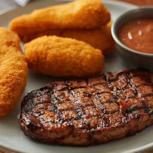 Sirloin with Chicken Critters