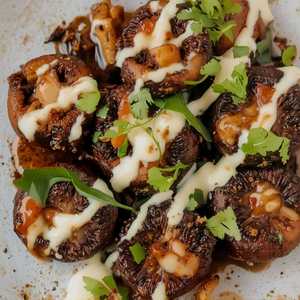 Sweet Soy Glazed Oyster Mushrooms
