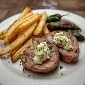 Pork Solomillo With Blue Cheese Sauce