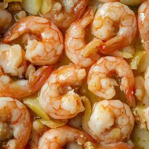 Garlic Shrimp in the Pan