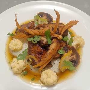 Seared King Trumpet Mushrooms