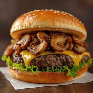 Mushroom and Onion Burger